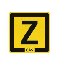 Zinkerbord geel ('Z') gas
