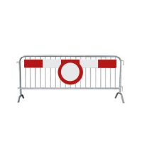 Dranghek type A THVZ zwaar met rood-wit platen 2500 mm, Dubbelzijdig