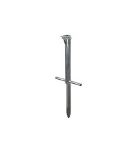 Grondpot type II verzinkt hoogte 1000mm Ø 48mm, met intrapstuk