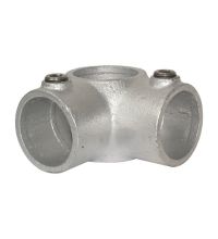 Tubeclamp type L116 90°-hoekstuk 3-weg D, t.b.v. Ø 48mm