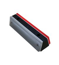 Geleiderailreflector FKT-101 boutbevestiging M4 40x180mm, rood/wit, dubbelzijdig