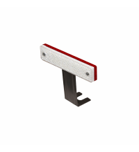 Geleiderailreflector met boutbevestiging 40x180mm, rood/wit, dubbelzijdig