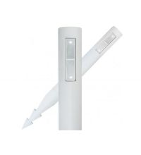 Harpoenpaal met 2 witte prisma reflectoren 115mm x 1200mm