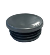 Paaldop PVC rond grijs