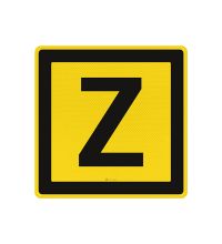 Zinkerbord geel ('Z') gesloten rand
