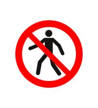 ISO P004 Verboden voor voetgangers