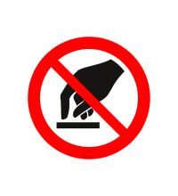ISO P010 Aanraken verboden