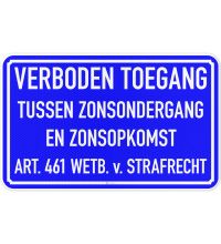 VT04 Verboden toegang tussen zonsondergang en opkomst