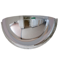 Verkeersspiegel Acryl 180° rond 600mm, beugel 48-90 mm