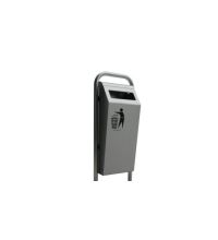 Single BIN afvalbak 60L compleet met RVS buisbeugel 