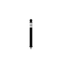 Pole Cone City® DK-7 Ball top - 80x870mm - zwart/wit