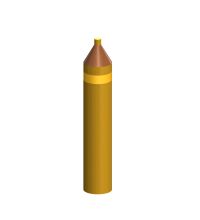 Pierre Pencil© Trottoirpaal 1000mm diam 159mm, RAL1023 geel