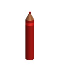 Pierre Pencil© Trottoirpaal 1000mm diam 159mm, RAL3020 rood