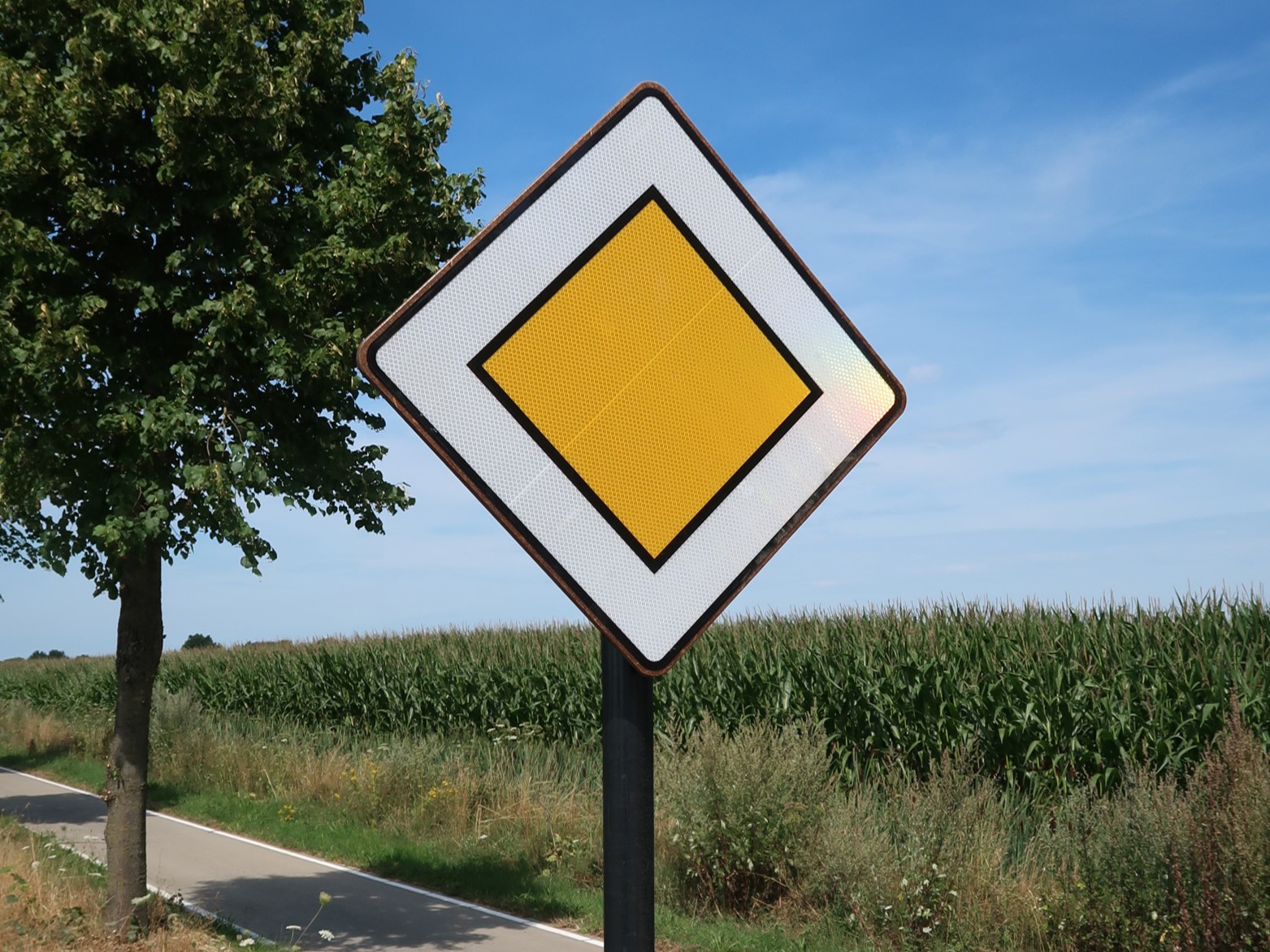 ecoposte paal met natural traffic sign (nts) bord 